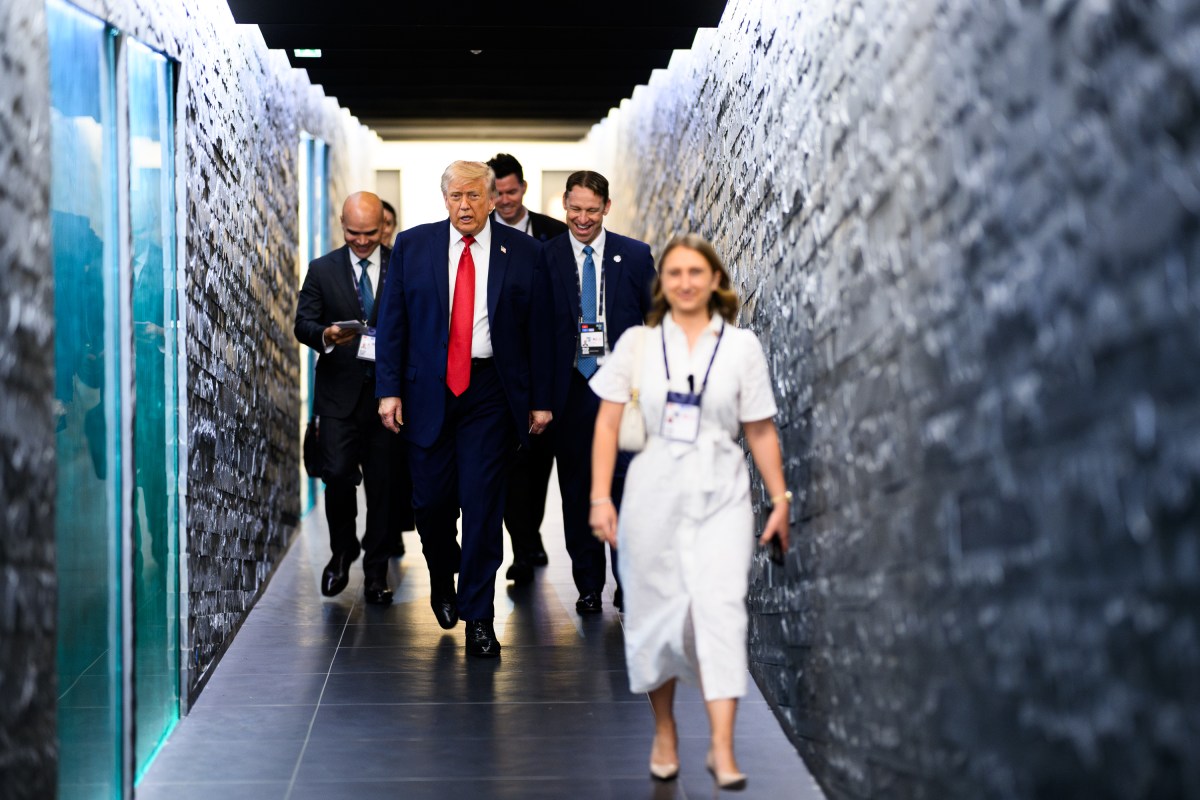 President Donald J. Trump attends G7 working session IV, on growth and imbalances, at the Hotel Royal Evian, Wednesday, June 17, 2026, in Evian-les-Bains, France.(Official White House Photo by Daniel Torok)