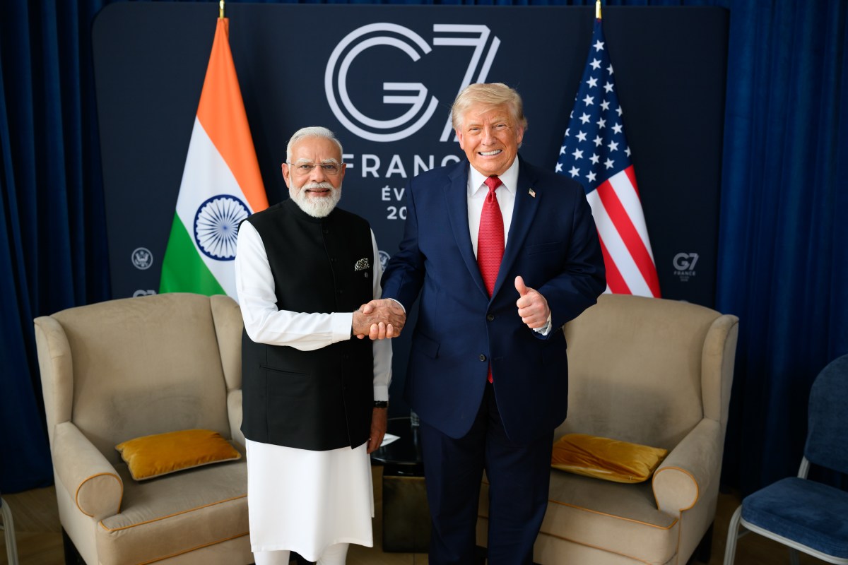 President Donald J. Trump participates in a bilateral meeting with Prime Minister Narendra Modi of India, Wednesday, June 17, 2026, at the Hotel Royal Evian on the margins of the G7 in Evian-les-Bains, France.  (Official White House Photo by Daniel Torok)