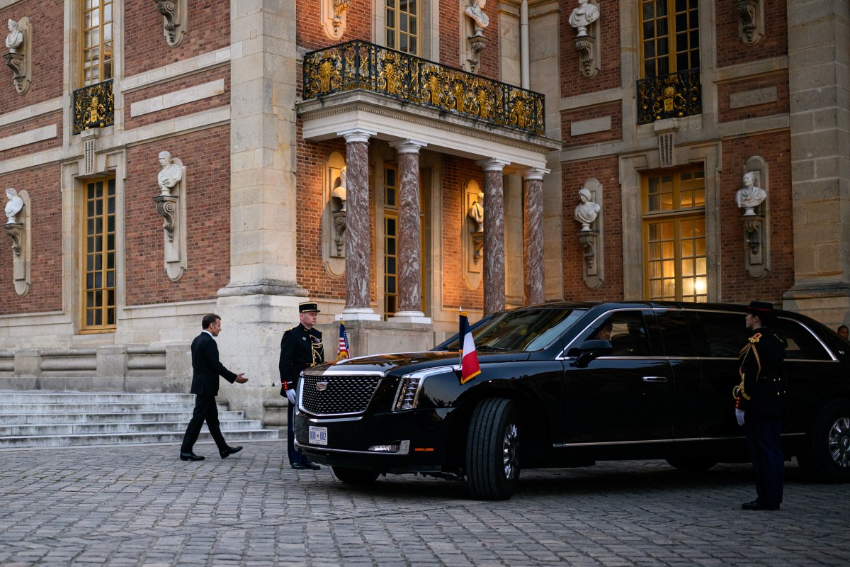 President Donald J. Trump arrives at the Palace of Versailles, France on Wednesday, June 17, 2026, to attend a bilateral dinner with French President Emmanuel Macron.(Official White House Photo by Daniel Torok)