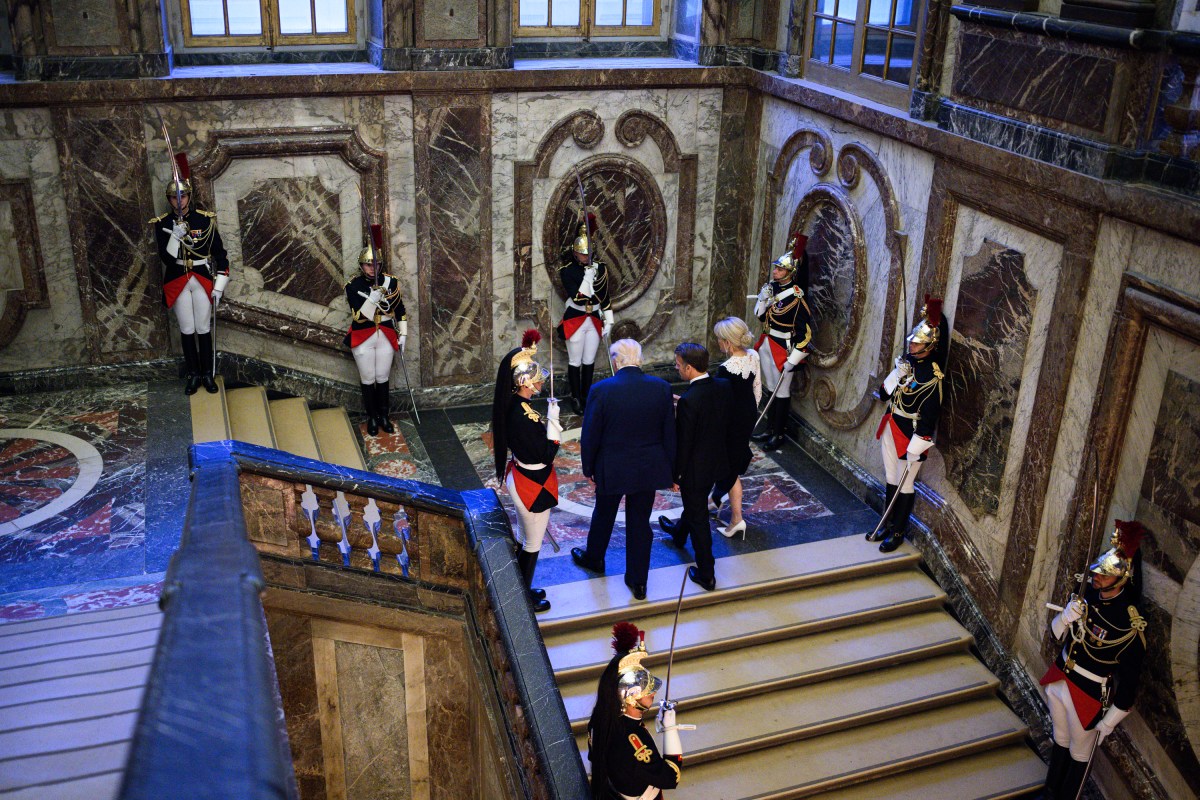 President Donald J. Trump tours the Palace of Versailles attends a bilateral with French President Emmanuel Macron at the Palace of Versailles, France on Wednesday, June 17, 2026.(Official White House Photo by Daniel Torok)
