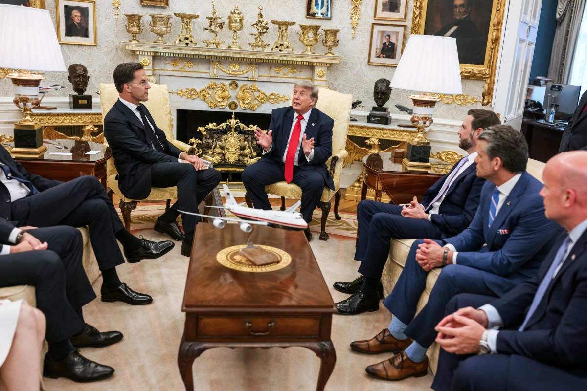 President Donald J. Trump meets with Secretary General of Nato Mark Rutte, Wednesday, June 24, 2026, in the Oval Office. (Official White House Photo by Daniel Torok)