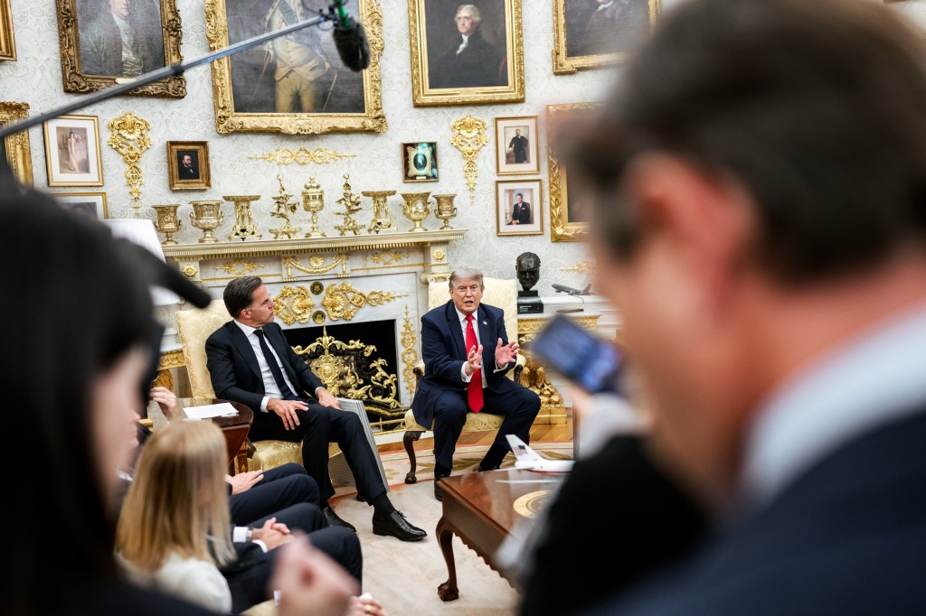 President Donald J. Trump meets with Secretary General of Nato Mark Rutte, Wednesday, June 24, 2026, in the Oval Office. (Official White House Photo by Molly Riley)