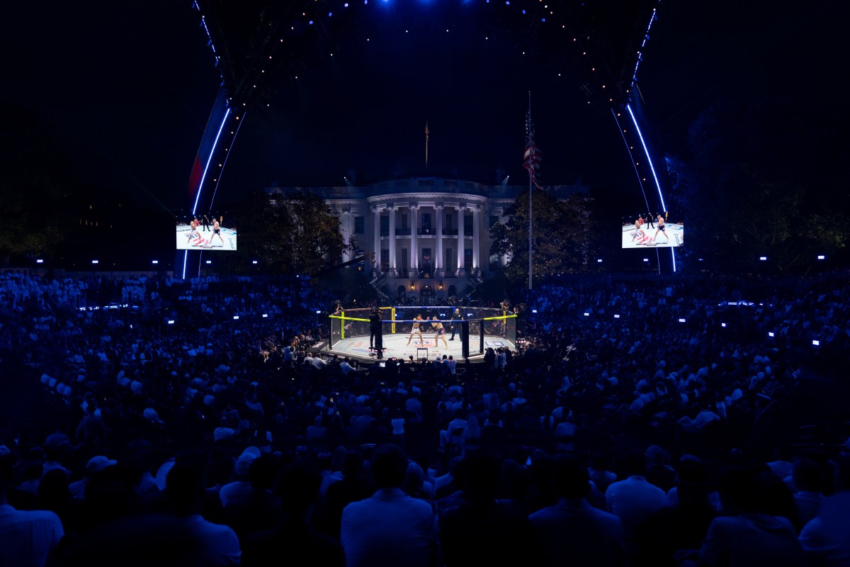 Vice President JD Vance attends UFC Freedom 250, the mixed martial arts event produced by the Ultimate Fighting Championship, Sunday, June 14, 2026, on the South Lawn of the White House. (Official White House Photo by Emily J. Higgins.)