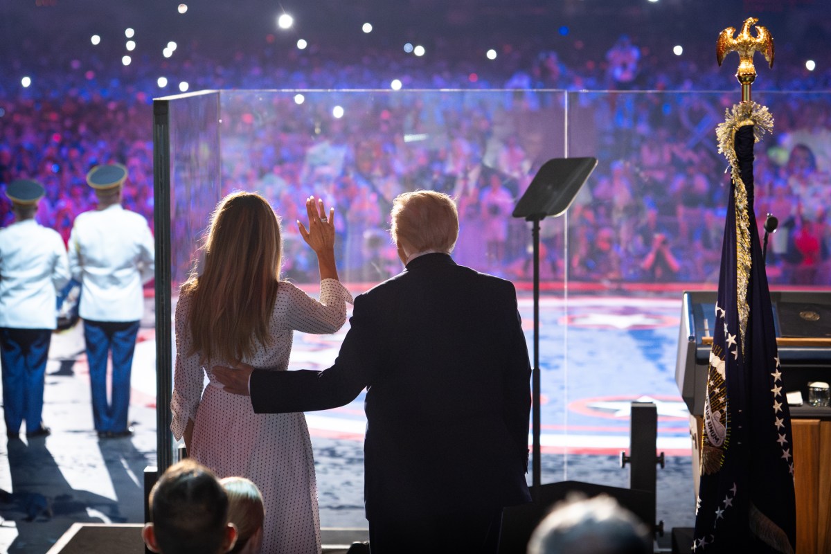 President Donald J. Trump and First Lady Melania Trump attend the Salute to America 4th of July celebrations for America’s 250th anniversary, Saturday, July 4, 2026, on the National Mall in Washington, D.C. (Official White House Photo by Andrea Hanks)