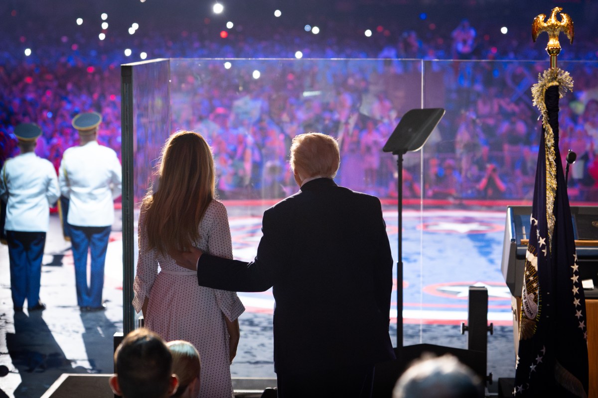 President Donald J. Trump and First Lady Melania Trump attend the Salute to America 4th of July celebrations for America’s 250th anniversary, Saturday, July 4, 2026, on the National Mall in Washington, D.C. (Official White House Photo by Andrea Hanks)