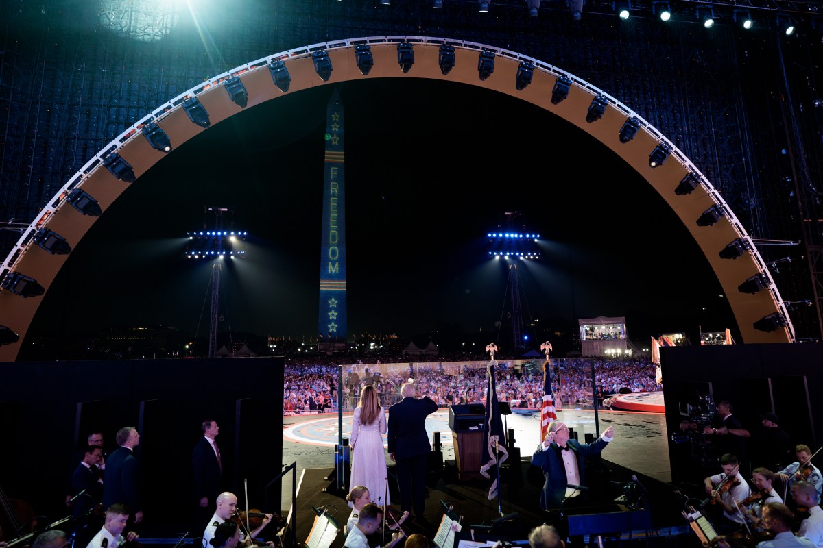 President Donald J. Trump and First Lady Melania Trump attend the Salute to America 4th of July celebrations for America’s 250th anniversary, Saturday, July 4, 2026, on the National Mall in Washington, D.C. (Official White House Photo by Andrea Hanks)