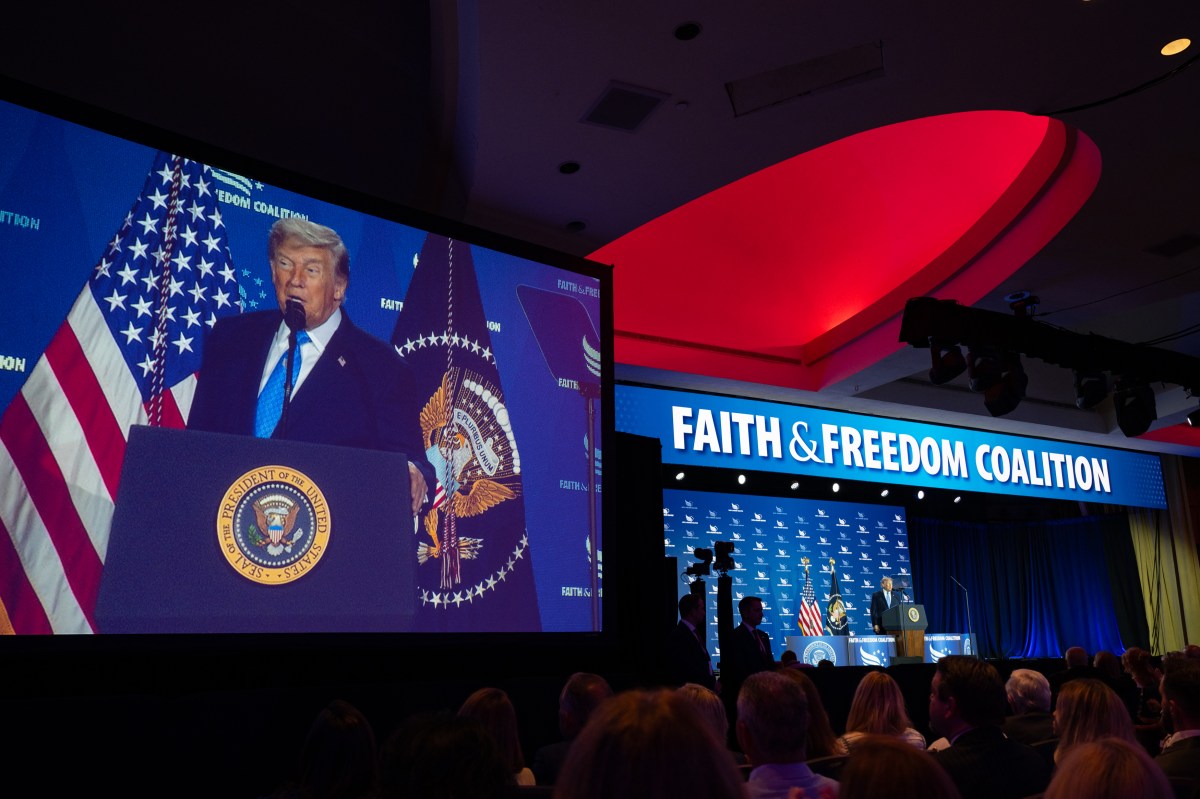 President Donald J. Trump delivers remarks at the Faith and Freedom Coalition’s 2026 Policy Conference, Friday, June 26, 2026, at the Washington Hilton in Washington, D.C. (Official White House Photo by Molly Riley)
