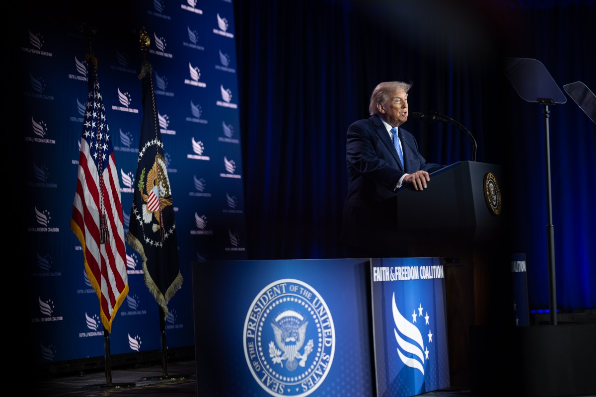 President Donald J. Trump delivers remarks at the Faith and Freedom Coalition’s 2026 Policy Conference, Friday, June 26, 2026, at the Washington Hilton in Washington, D.C. (Official White House Photo by Molly Riley)
