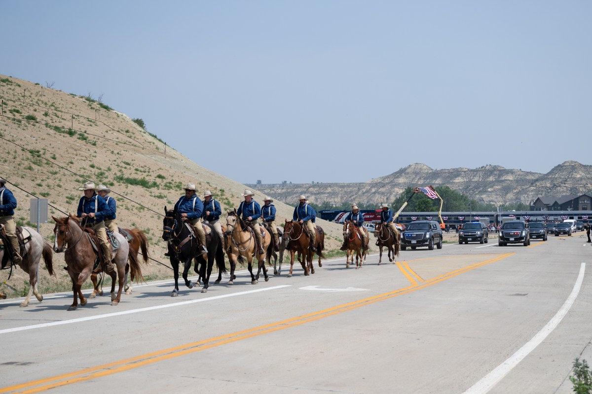President Donald J. Trump arrives at the Theodore Roosevelt Presidential Library, Wednesday, July 1, 2026 in Medora, North Dakota.(Official White House Photo by Alex Gudenkauf)