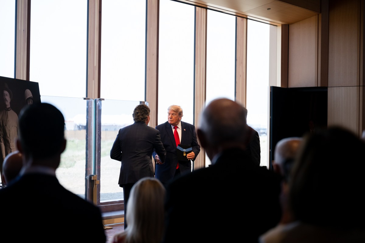 President Donald J. Trump attends the dedication of the Theodore Roosevelt Presidential Library, Wednesday, July 1, 2026 in Medora, North Dakota. (Official White House Photo by Alex Gudenkauf)