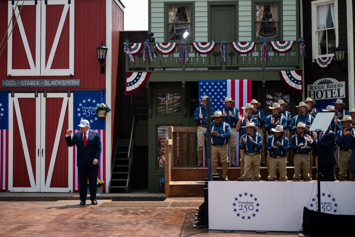 President Donald J. Trump delivers remarks at the Burning Hills Amphitheatre in Medora, North Dakota on Wednesday, July 1, 2026. (Official White House Photo by Alex Gudenkauf)