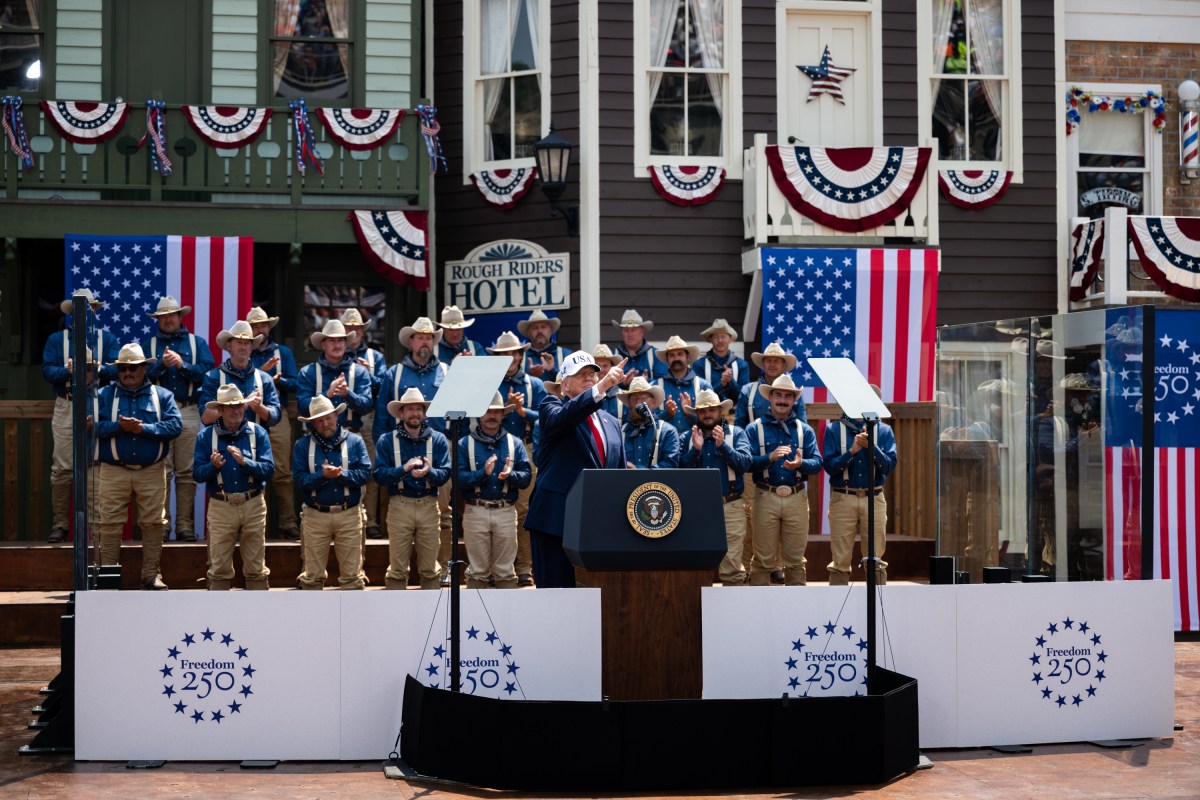 President Donald J. Trump delivers remarks at the Burning Hills Amphitheatre in Medora, North Dakota on Wednesday, July 1, 2026. (Official White House Photo by Alex Gudenkauf)