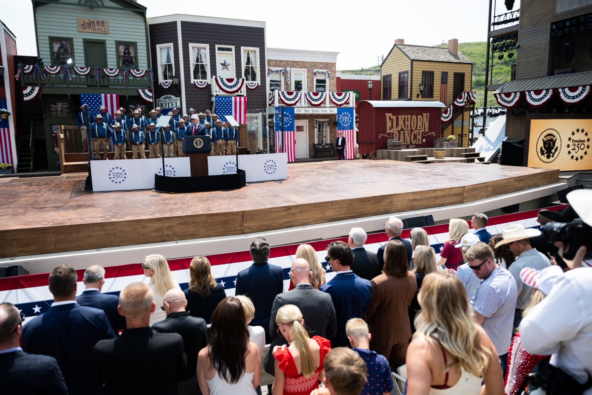 President Donald J. Trump delivers remarks at the Burning Hills Amphitheatre in Medora, North Dakota on Wednesday, July 1, 2026. (Official White House Photo by Alex Gudenkauf)