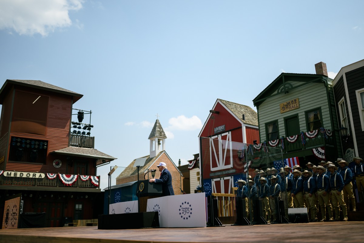 President Donald J. Trump delivers remarks at the Burning Hills Amphitheatre in Medora, North Dakota on Wednesday, July 1, 2026. (Official White House Photo by Daniel Torok)