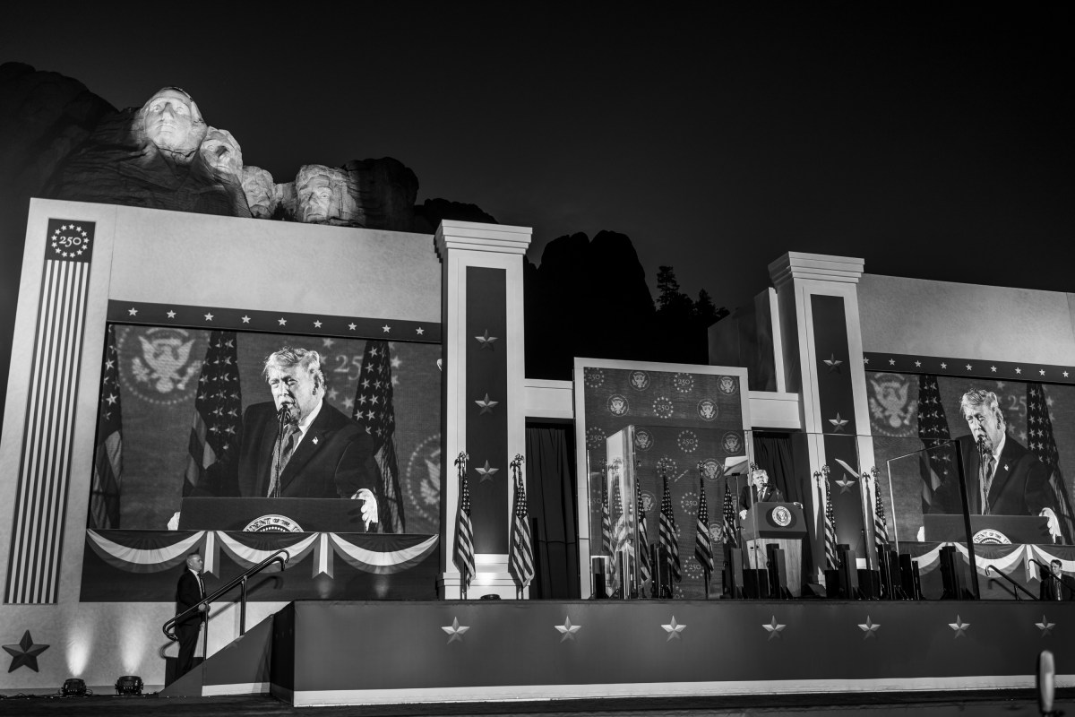 President Donald J. Trump delivers remarks at the Fourth of July celebration at Mount Rushmore National Memorial, Friday, July 3, 2026, in Keystone, South Dakota. (Official White House Photo by Daniel Torok)