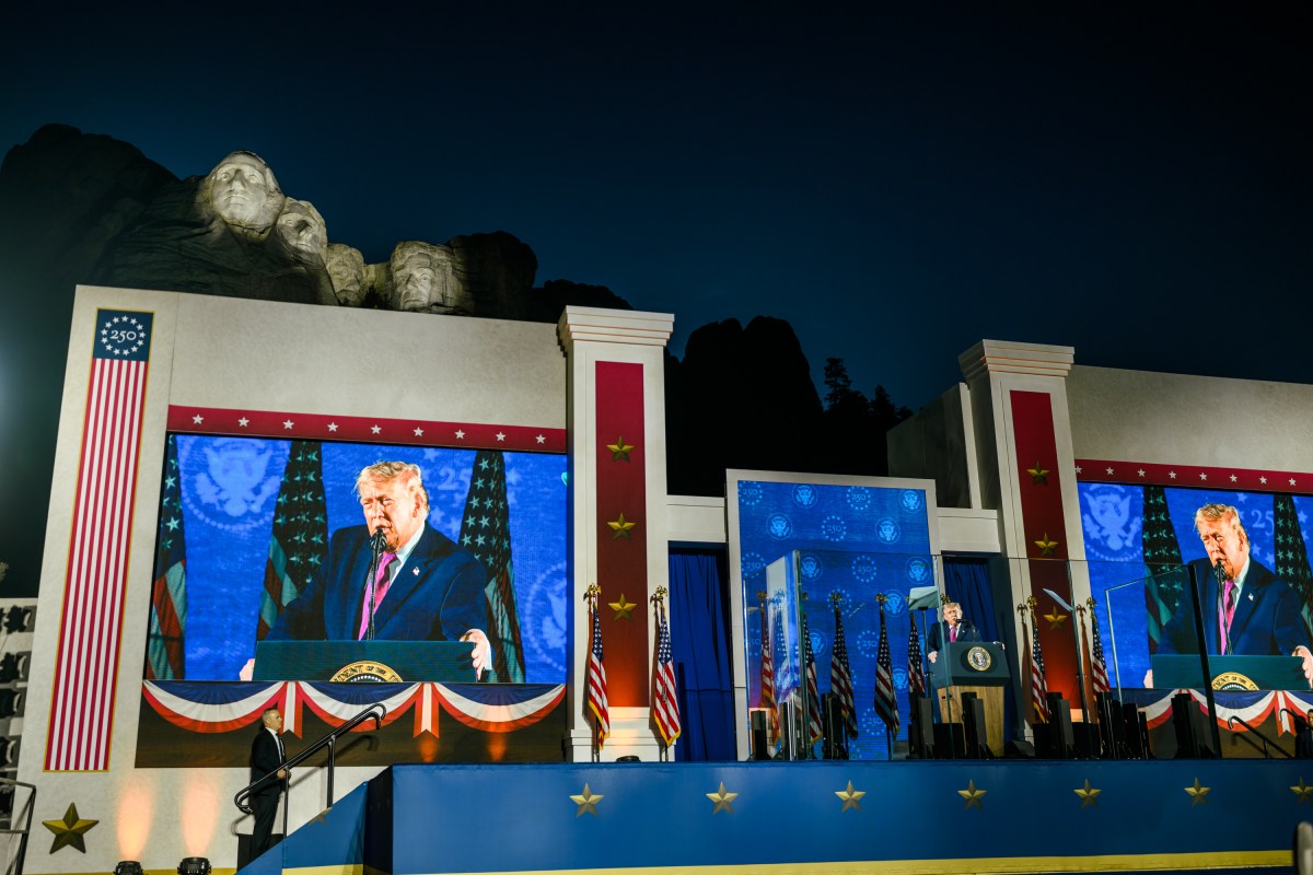 President Donald J. Trump delivers remarks at the Fourth of July celebration at Mount Rushmore National Memorial, Friday, July 3, 2026, in Keystone, South Dakota. (Official White House Photo by Daniel Torok)