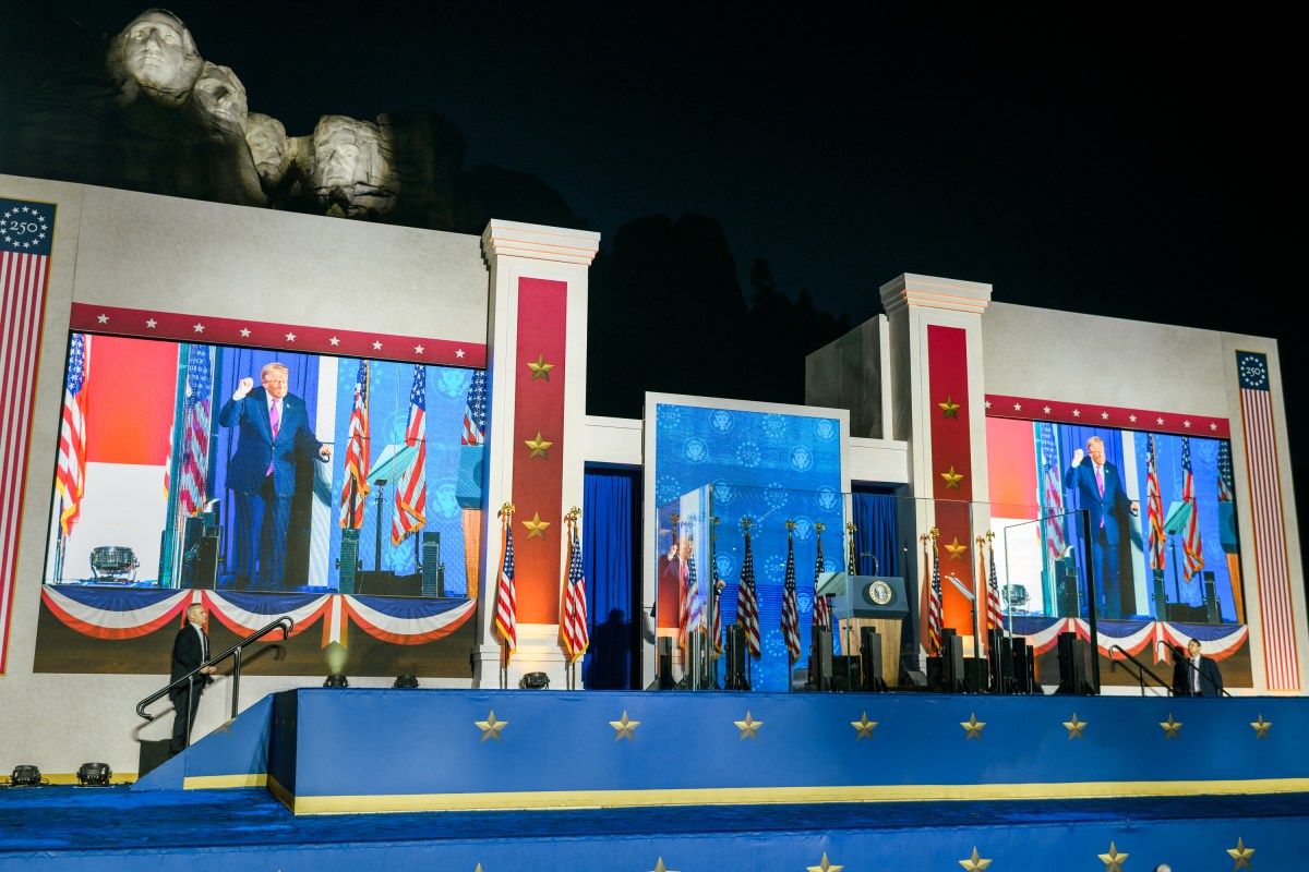 President Donald J. Trump delivers remarks at the Fourth of July celebration at Mount Rushmore National Memorial, Friday, July 3, 2026, in Keystone, South Dakota. (Official White House Photo by Daniel Torok)