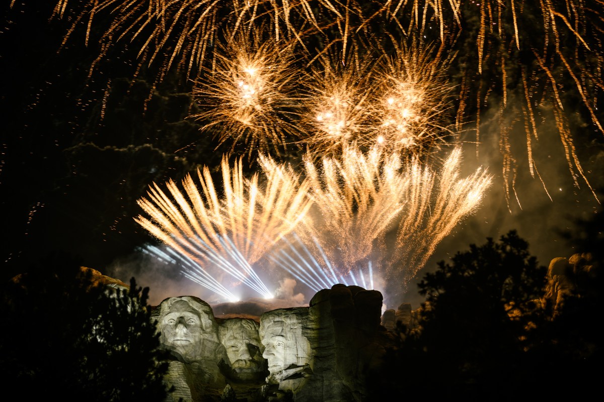 Fireworks explode over Mount Rushmore National Memorial after President Donald J. Trump delivered remarks at the Fourth of July celebration in Keystone, South Dakota, Saturday, July 4, 2026. (Official White House Photo by Daniel Torok)
