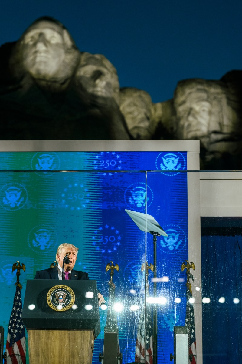 President Donald J. Trump delivers remarks at the Fourth of July celebration at Mount Rushmore National Memorial, Friday, July 3, 2026, in Keystone, South Dakota. (Official White House Photo by Molly Riley)