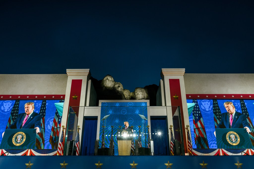 President Donald J. Trump delivers remarks at the Fourth of July celebration at Mount Rushmore National Memorial, Friday, July 3, 2026, in Keystone, South Dakota. (Official White House Photo by Molly Riley)
