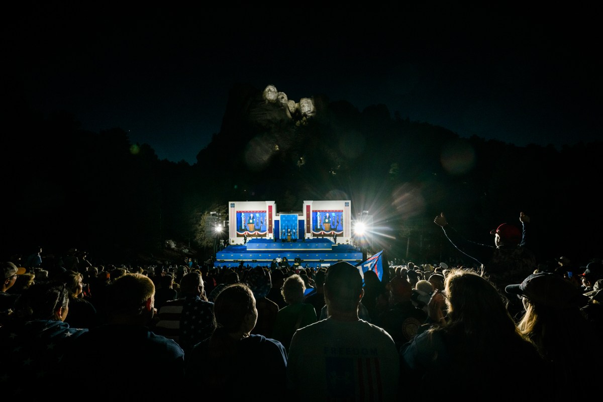 President Donald J. Trump delivers remarks at the Fourth of July celebration at Mount Rushmore National Memorial, Friday, July 3, 2026, in Keystone, South Dakota. (Official White House Photo by Molly Riley)
