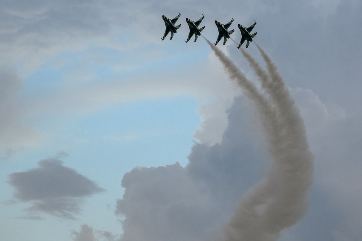 Military flyovers take place over the National Mall in Washington, D.C. during the Salute to America 4th of July celebrations for America’s 250th anniversary, Saturday, July 4, 2026. (Official White House Photo by Daniel Torok)