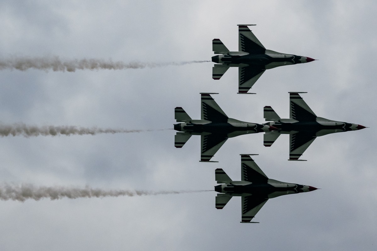 Military flyovers take place over the National Mall in Washington, D.C. during the Salute to America 4th of July celebrations for America’s 250th anniversary, Saturday, July 4, 2026. (Official White House Photo by Daniel Torok)