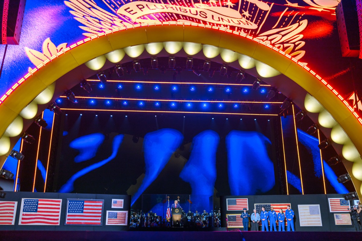 President Donald J. Trump delivers remarks during the “Salute to America 250” Fourth of July celebration honoring America’s 250th anniversary, Saturday, July 4, 2026, on the National Mall in Washington, D.C. (Official White House Photo by Daniel Torok)