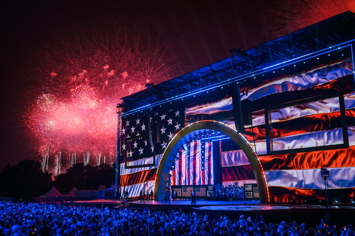 Fireworks explode over the National Mall in Washington, D.C. during the “Salute to America 250” Fourth of July celebration honoring America’s 250th anniversary, Sunday, July 5, 2026. (Official White House Photo by Daniel Torok)