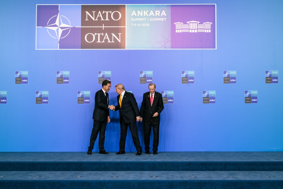President Donald J. Trump is greeted by NATO Secretary General Mark Rutte and President Recep Tayyip Erdogan of Turkey at the Bestepe Presidential Compound in Ankara, Turkey on Wednesday, July 8, 2026. (Official White House Photo by Daniel Torok)