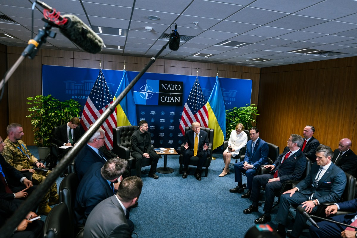 President Donald J. Trump participates in a bilateral meeting with Ukraine’s President Volodymyr Zelenskyy at the 2026 NATO Summit, Wednesday, July 8, 2026, at the Bestepe Presidential Compound in Ankara, Turkey. (Official White House Photo by Daniel Torok)