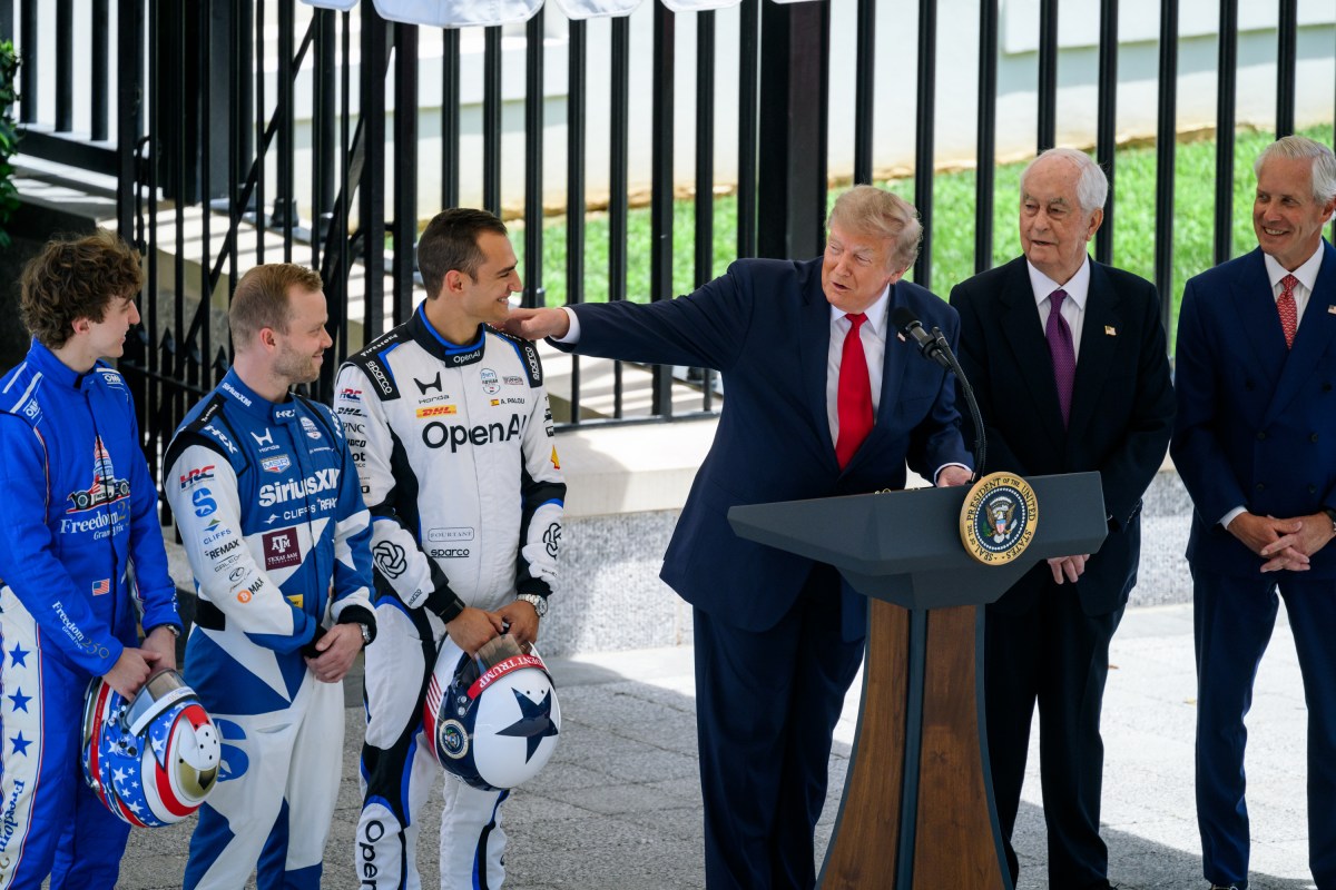 President Donald J. Trump participates in a Freedom 250 Grand Prix Showcase on West Executive Avenue at the White House, Monday, July 13, 2026. (Official White House Photo by Joyce N. Boghosian)