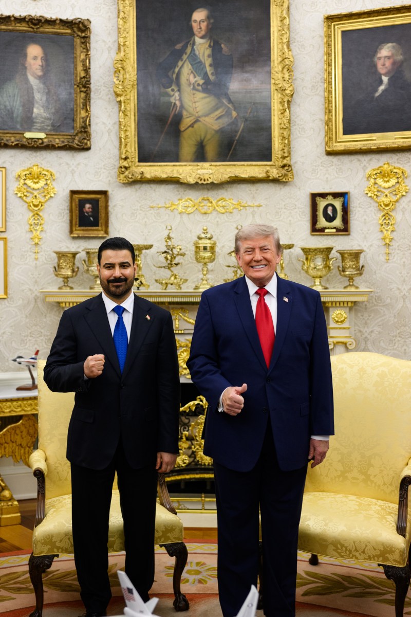 President Donald J. Trump participates in a bilateral meeting with Iraqi Prime Minister Ali al-Zaidi in the Oval Office, Tuesday, July 14, 2026. (Official White House photo by Daniel Torok)