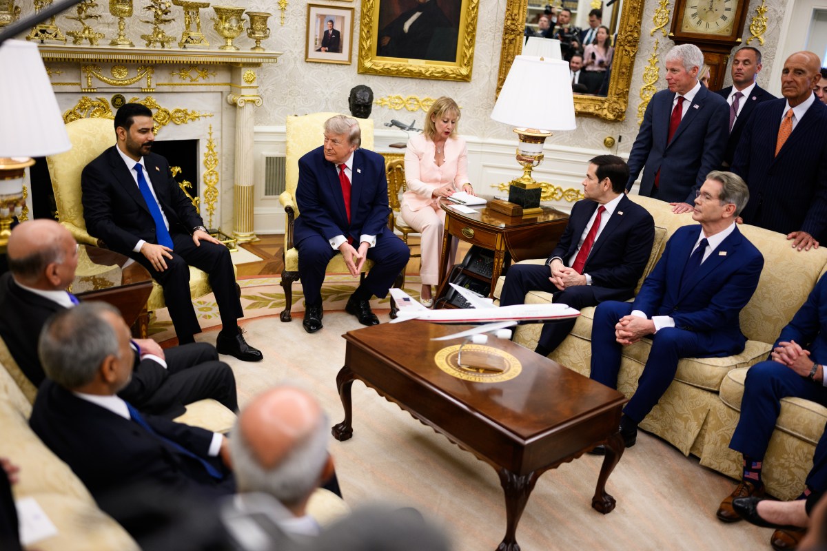 President Donald J. Trump participates in a bilateral meeting with Iraqi Prime Minister Ali al-Zaidi in the Oval Office, Tuesday, July 14, 2026. (Official White House photo by Daniel Torok)