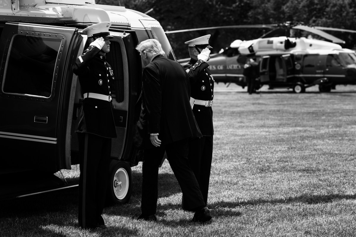 President Donald J. Trump boards Marine One on the Ellipse in Washington, D.C. on Wednesday, July 15, 2026, en route the U.S. Army War College in Carlisle, Pennsylvania. (Official White House Photo by Andrea Hanks)