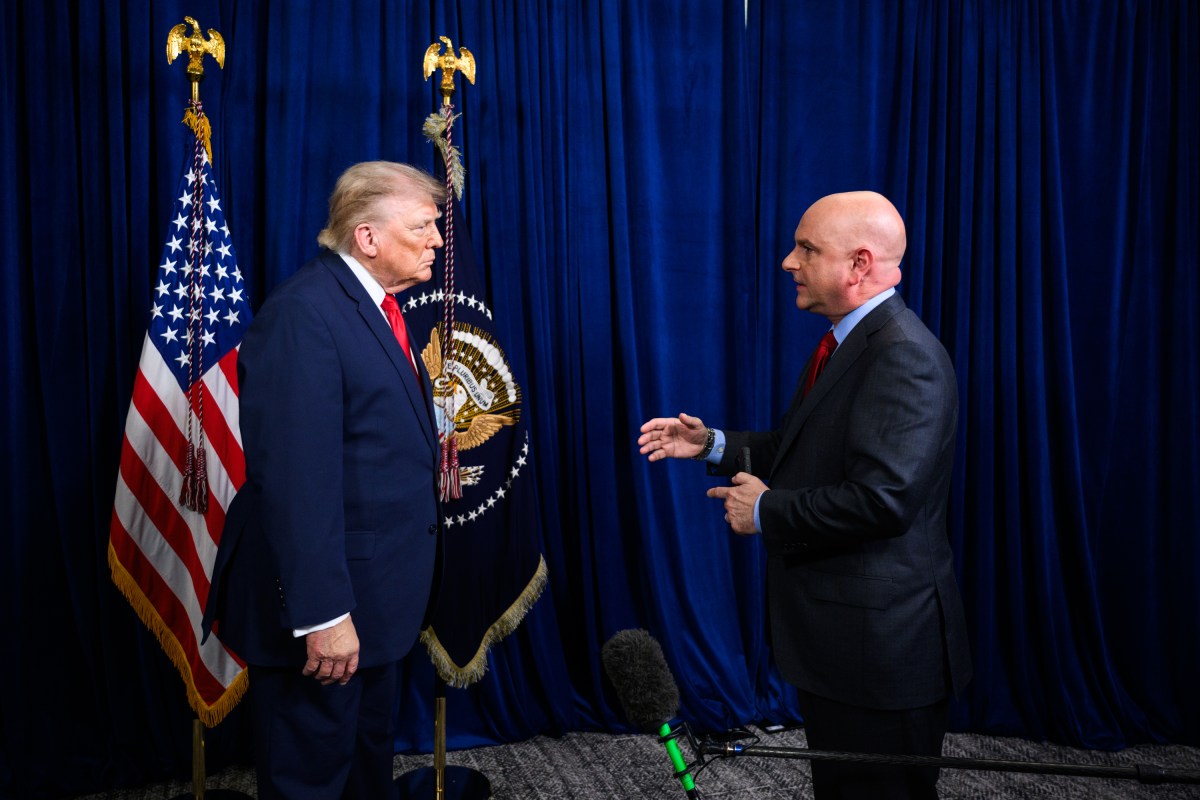 President Donald J. Trump participates in an interview with Ed Lawrence of Fox Business News, Wednesday, July 15, 2026, at the U.S. Army War College in Carlisle, Pennsylvania. (Official White House Photo by Joyce Boghosian)