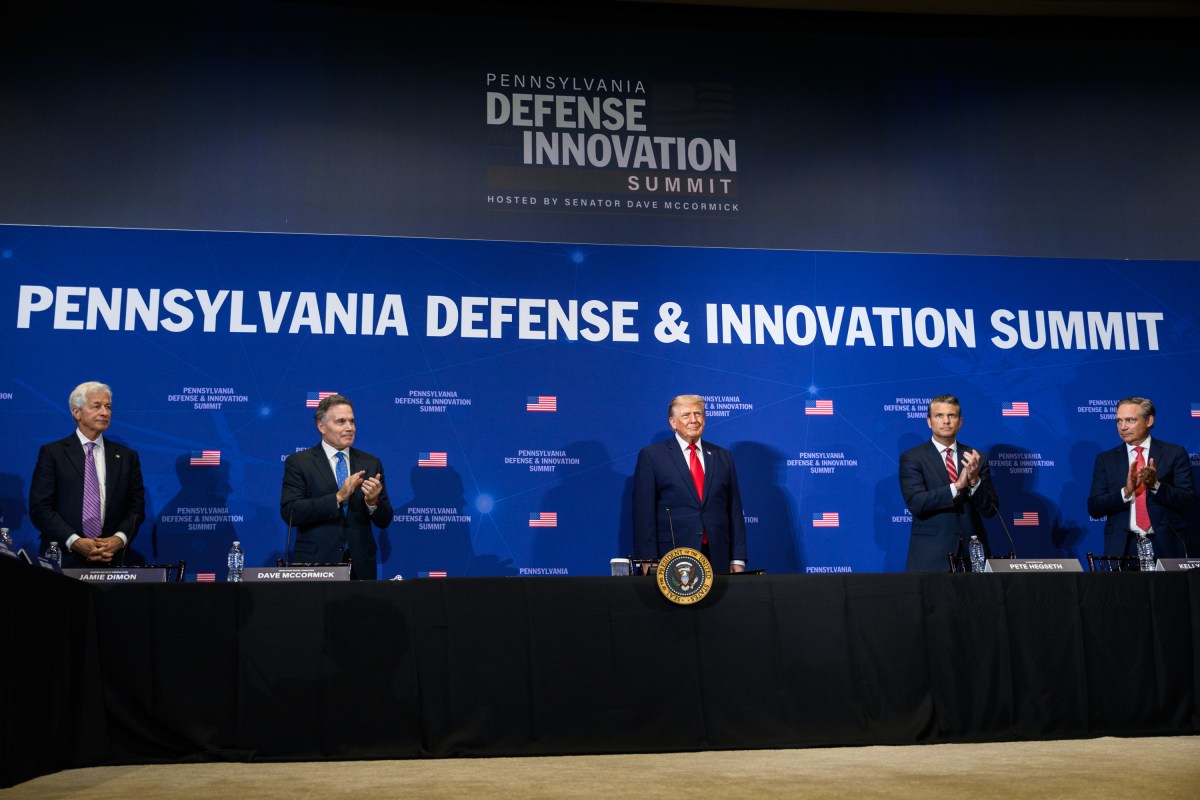 President Donald J. Trump participates in the Pennsylvania Defense and Innovation Summit with government and defense industry leaders, Wednesday, July 15, 2026, at the U.S. Army War College in Carlisle, Pennsylvania. (Official White House Photo by Joyce Boghosian)