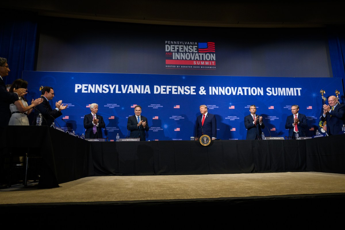 President Donald J. Trump participates in the Pennsylvania Defense and Innovation Summit with government and defense industry leaders, Wednesday, July 15, 2026, at the U.S. Army War College in Carlisle, Pennsylvania. (Official White House Photo by Joyce Boghosian)