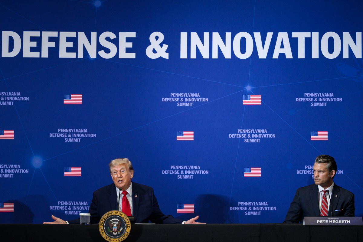 President Donald J. Trump participates in the Pennsylvania Defense and Innovation Summit with government and defense industry leaders, Wednesday, July 15, 2026, at the U.S. Army War College in Carlisle, Pennsylvania. (Official White House Photo by Joyce Boghosian)