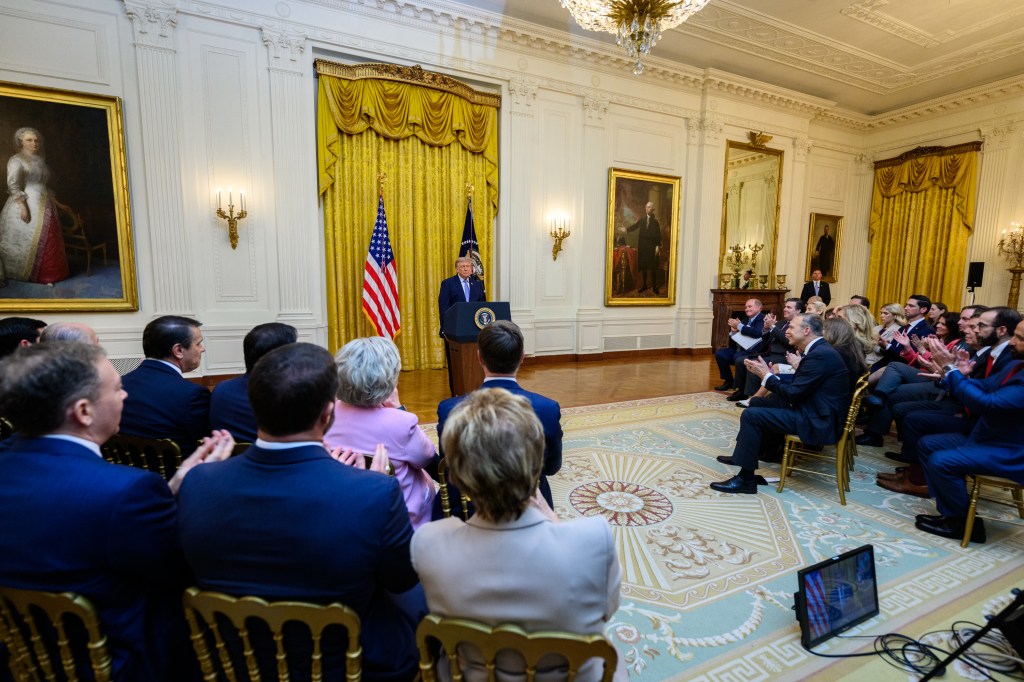 President Donald J. Trump delivers an address to the Nation in the East Room, Thursday, July 16, 2026, at the White House. (Official White House Photo by Daniel Torok)