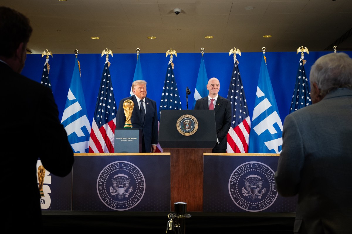 President Donald J. Trump delivers remarks at a FIFA reception at Trump Tower in New York City, Friday, July 17, 2026, ahead of the World Cup Final on Sunday. (Official White House Photo by Daniel Torok)