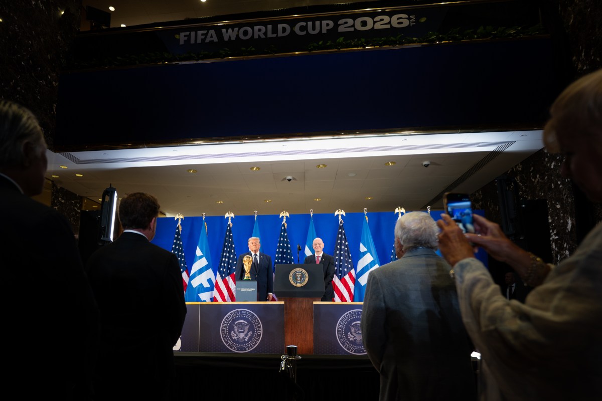 President Donald J. Trump delivers remarks at a FIFA reception at Trump Tower in New York City, Friday, July 17, 2026, ahead of the World Cup Final on Sunday. (Official White House Photo by Daniel Torok)