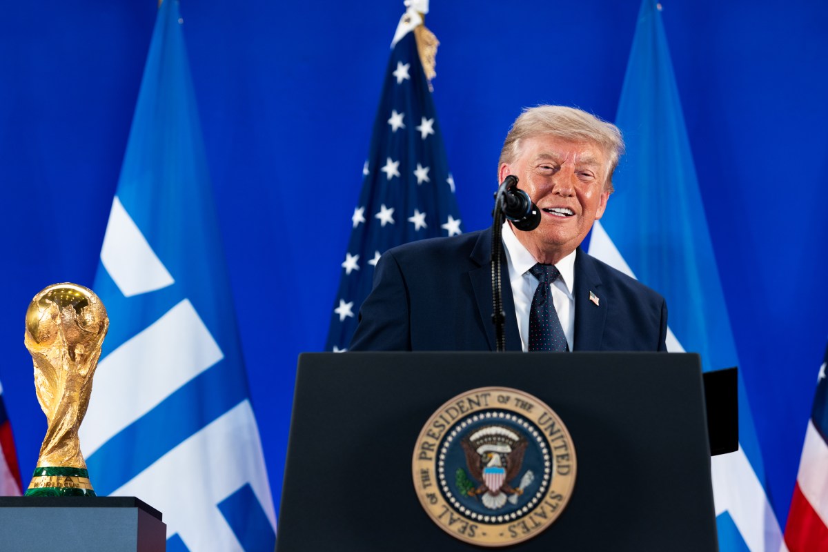 President Donald J. Trump delivers remarks at a FIFA reception at Trump Tower in New York City, Friday, July 17, 2026, ahead of the World Cup Final on Sunday. (Official White House Photo by Daniel Torok)