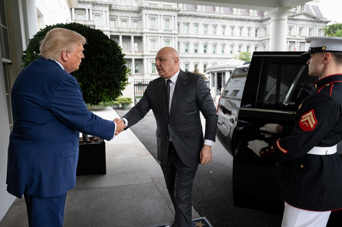 President Donald J. Trump greets President of Lebanon Joseph Aoun at the West Wing entrance of the White House, Tuesday, July 21, 2026. (Official White House Photo by Joyce N. Boghosian)