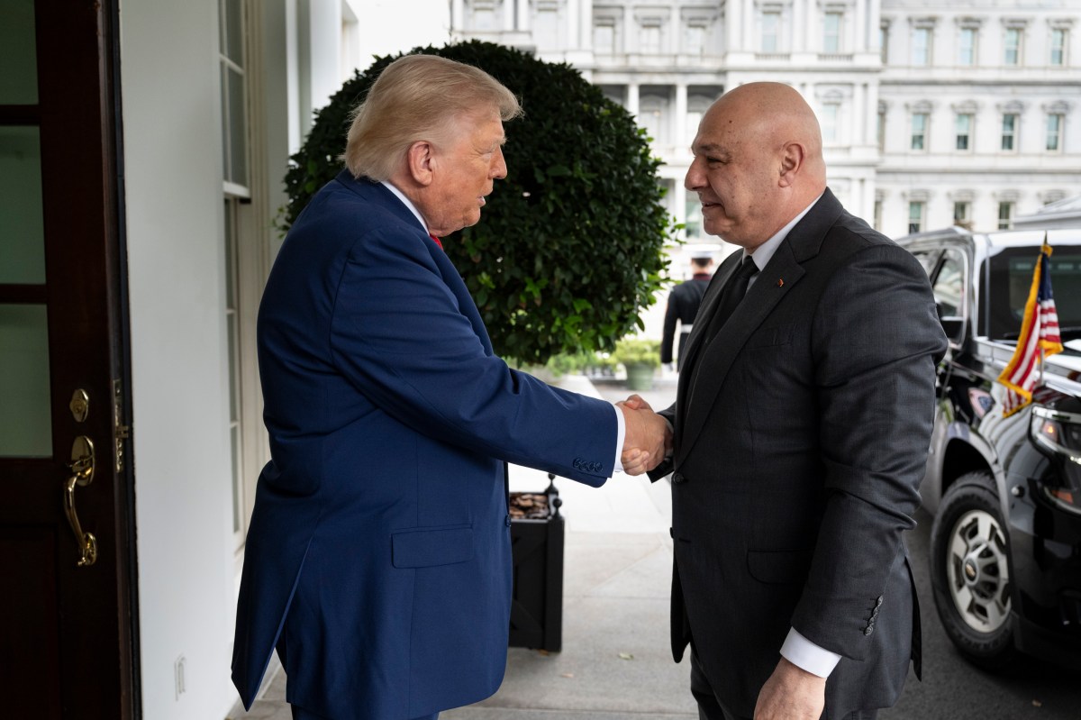 President Donald J. Trump greets President of Lebanon Joseph Aoun at the West Wing entrance of the White House, Tuesday, July 21, 2026. (Official White House Photo by Joyce N. Boghosian)