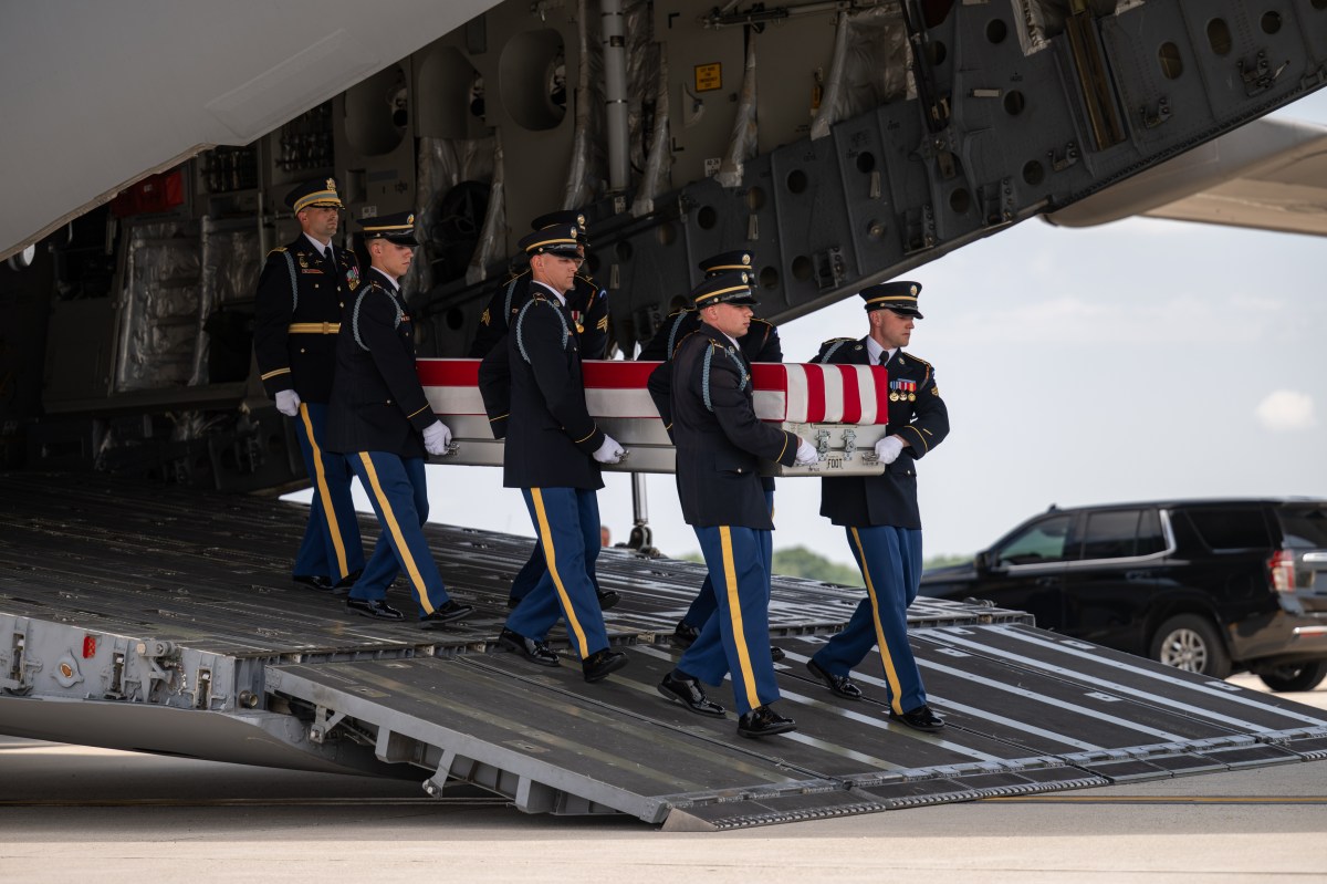 President Donald J. Trump attends the dignified transfer of U.S. soldiers killed in Iranian strikes in the Middle East, Wednesday, July 22, 2026, at Dover Air Force Base, Delaware.  (Official White House Photo by Molly Riley)