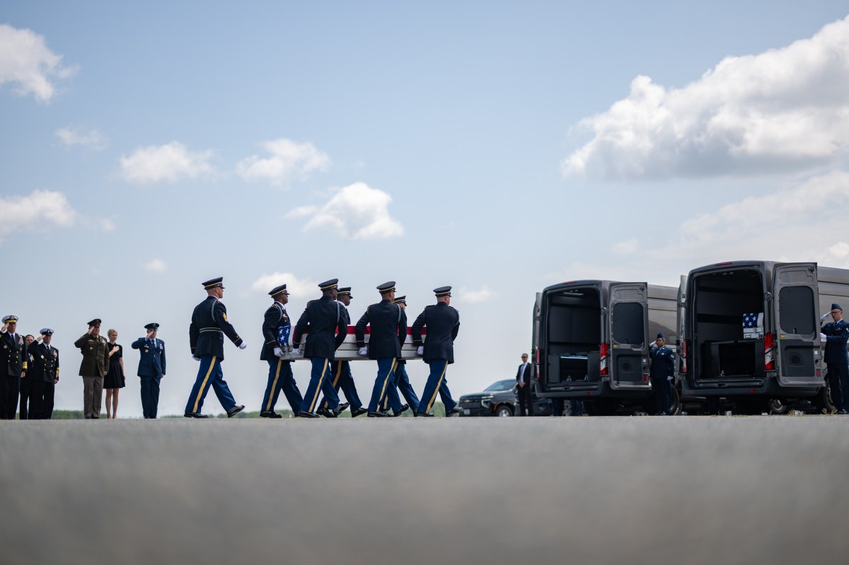 President Donald J. Trump attends the dignified transfer of U.S. soldiers killed in Iranian strikes in the Middle East, Wednesday, July 22, 2026, at Dover Air Force Base, Delaware.  (Official White House Photo by Molly Riley)