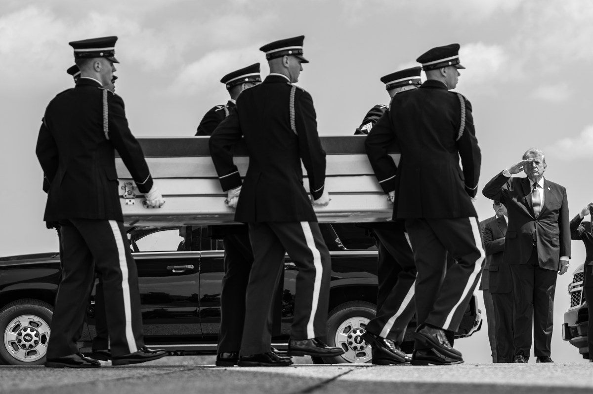 President Donald J. Trump attends the dignified transfer of U.S. soldiers killed in Iranian strikes in the Middle East, Wednesday, July 22, 2026, at Dover Air Force Base, Delaware.  (Official White House Photo by Molly Riley)