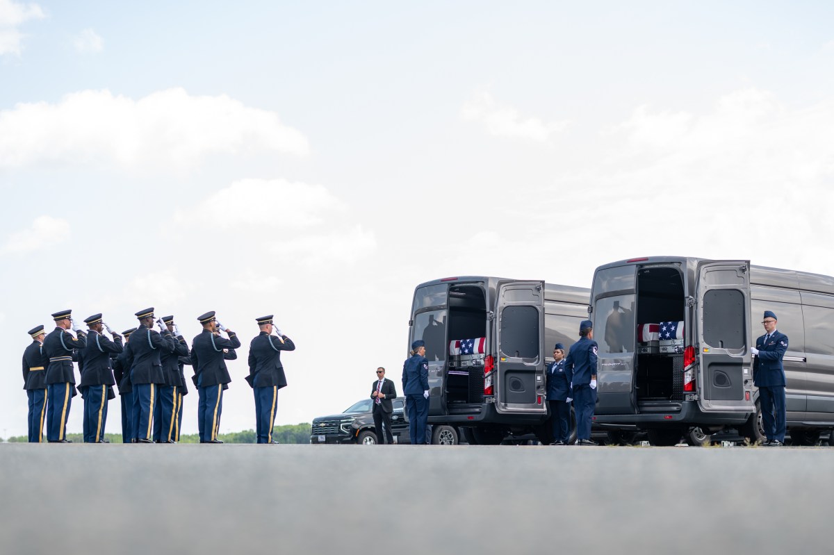 President Donald J. Trump attends the dignified transfer of U.S. soldiers killed in Iranian strikes in the Middle East, Wednesday, July 22, 2026, at Dover Air Force Base, Delaware.  (Official White House Photo by Molly Riley)