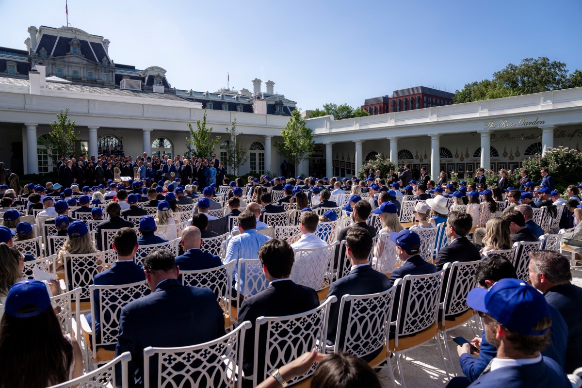 President Donald J. Trump hosts the Los Angeles Dodgers to celebrate their 2025 MLB World Series championship, Thursday, July 23, 2026, in the White House Rose Garden. (White House Intern Photo by Austin DeSisto)